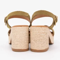 Sandales à talons cuir avec boucle dorée Femme CARLA TORTOSA