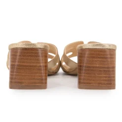 Sandales avec talons 5cm Livia or Femme LES TROPEZIENNES PAR M.BELARBI