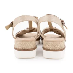 Sandales compensées avec corde semelle blanche Femme TOM TAILOR