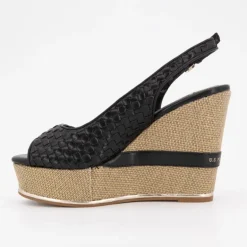 Sandales compensées tissés logo gold Femme US POLO