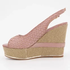 Sandales compensées tissés logo gold Femme US POLO