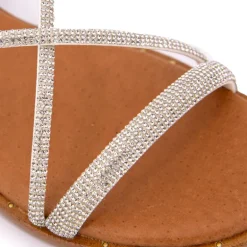 Sandales cristal avec bride à strass Femme CARLA TORTOSA