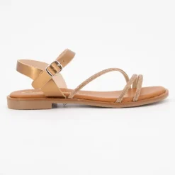 Sandales cristal boucle rond plat Femme CARLA TORTOSA