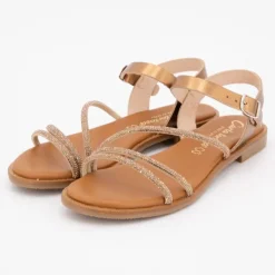 Sandales cristal boucle rond plat Femme CARLA TORTOSA