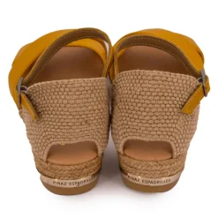 Sandales croisées jaune avec boucle Femme PINAZ