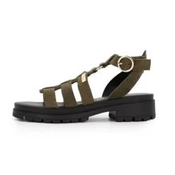 Sandales cuir Tobosued kaki Femme LES TROPEZIENNES PAR M.BELARBI