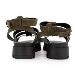 Sandales cuir Tobosued kaki Femme LES TROPEZIENNES PAR M.BELARBI