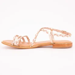 Sandales Homage lanières à tresses gold Femme LES TROPEZIENNES PAR M.BELARBI