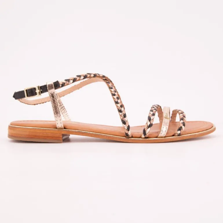 Sandales Homage lanières à tresses gold Femme LES TROPEZIENNES PAR M.BELARBI
