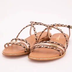 Sandales Homage lanières à tresses gold Femme LES TROPEZIENNES PAR M.BELARBI