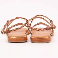 Sandales Homage lanières à tresses gold Femme LES TROPEZIENNES PAR M.BELARBI