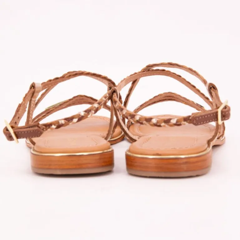 Sandales Homage lanières à tresses gold Femme LES TROPEZIENNES PAR M.BELARBI