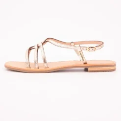 Sandales hudon or à lanières entremelées cuir Femme LES TROPEZIENNES PAR M.BELARBI