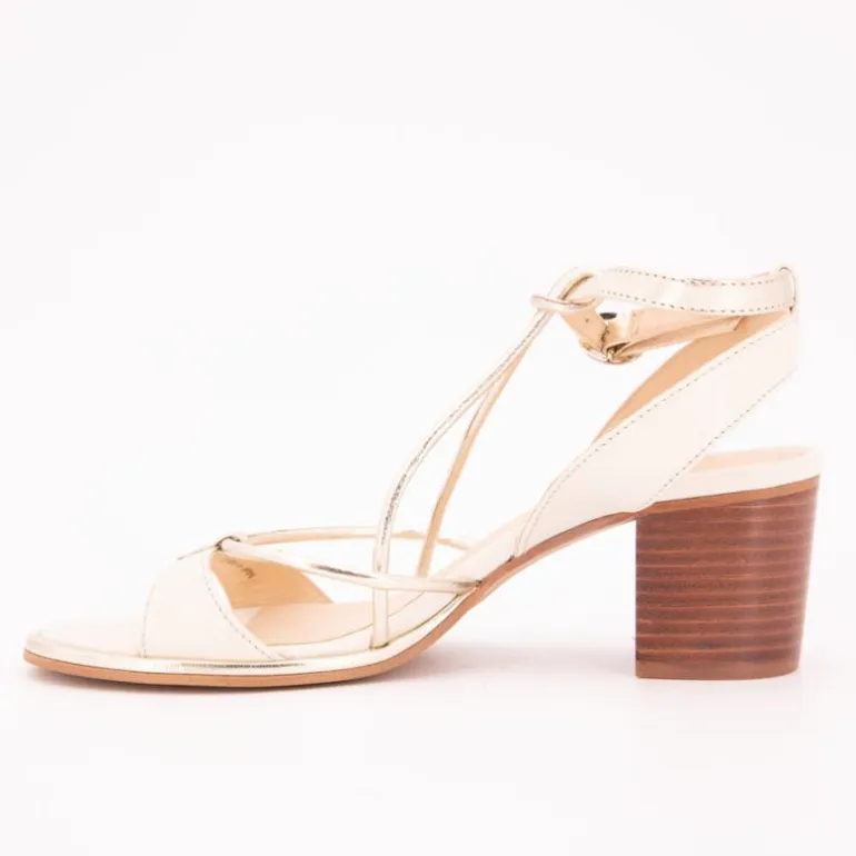 Sandales Lilon tan gold à talons 6cm Femme LES TROPEZIENNES PAR M.BELARBI