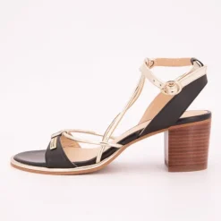 Sandales Lilon tan gold à talons 6cm Femme LES TROPEZIENNES PAR M.BELARBI