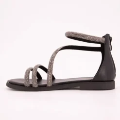 Sandales noires à strass Costa Femme LES TROPEZIENNES PAR M.BELARBI