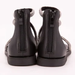 Sandales noires à strass Costa Femme LES TROPEZIENNES PAR M.BELARBI