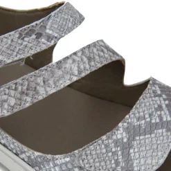 Sandales plates compensées f0550 brides python Femme FLUCHOS