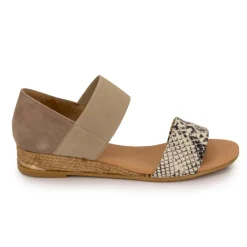 Sandales serpent suédine semelle corde Femme PINAZ