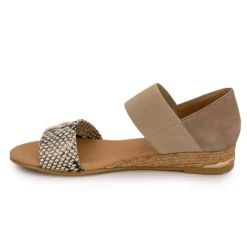 Sandales serpent suédine semelle corde Femme PINAZ