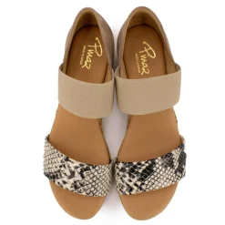 Sandales serpent suédine semelle corde Femme PINAZ