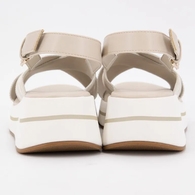 Sandales tissu à rayures semelle épaisse Femme US POLO