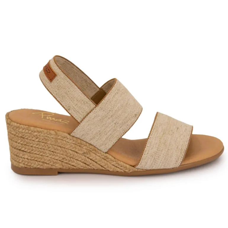 Sandales tissu chiné compensées Femme PINAZ