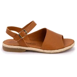 Sandales viena en cuir marron Femme CARLA TORTOSA