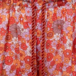 Sarouel marty à fleurs orange Femme ANTIK BATIK