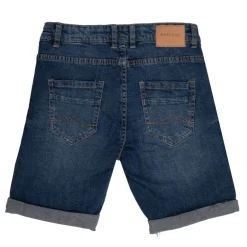Short bleu foncée denim avec revers Enfant DEELUXE 74