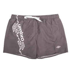 Short de bain bleu motifs graphiques et cordon blancs Homme UMBRO