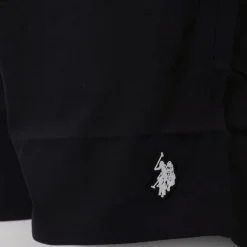 Short de bain uni noir logo brodé Homme US POLO