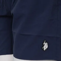 Short de bain uni noir logo brodé Homme US POLO