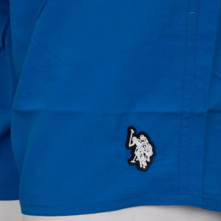 Short de bain uni noir logo brodé Homme US POLO