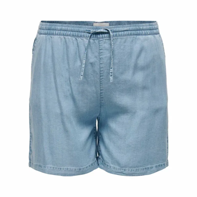 Short denim droit fluide élastique cordon Femme ONLY CARMAKOMA