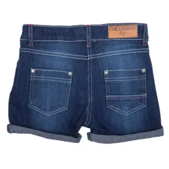 Short en jean avec inscription en rose Enfant CHEVIGNON
