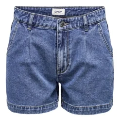 Short en jean mom fit taille haute avec poches Femme ONLY