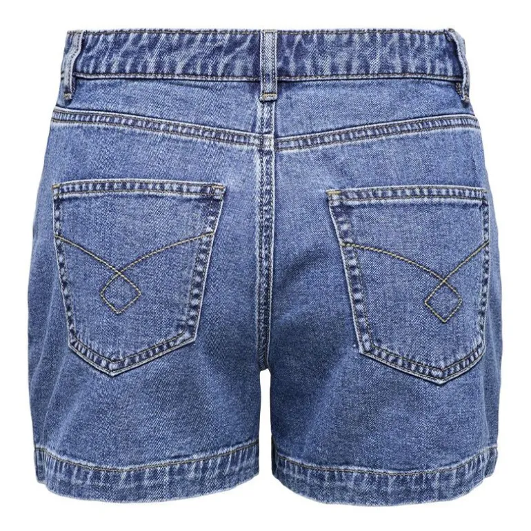 Short en jean mom fit taille haute avec poches Femme ONLY
