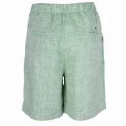 Short en lin mi long taille haute vert Femme TOMMY HILFIGER