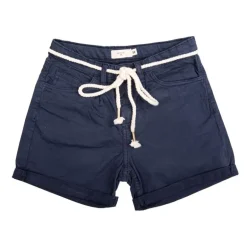 Short en toile bleu nuit Fille Enfant DEELUXE 74