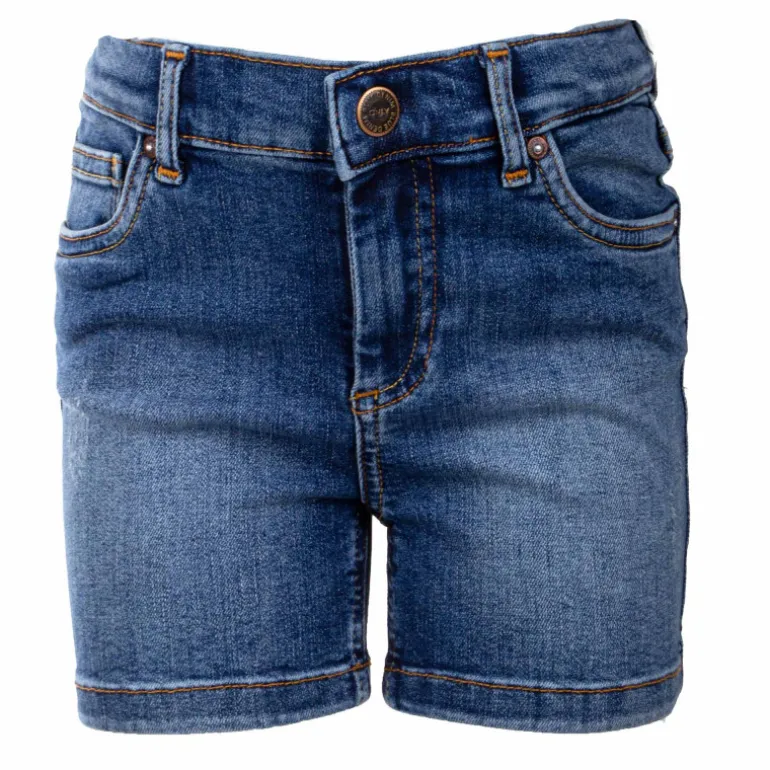 Short jean délavé coton BCI doux stretch Fille KIDS ONLY