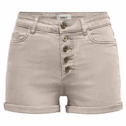 Short moulant taille haute boutons revers Femme ONLY