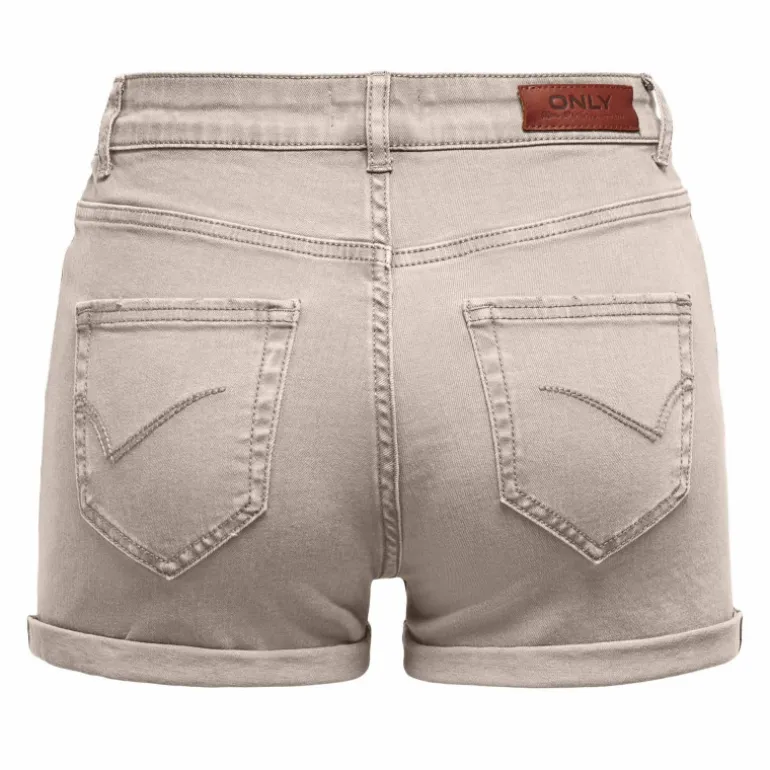 Short moulant taille haute boutons revers Femme ONLY