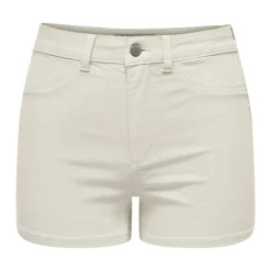 Short skinny taille haute poches arrières bouton uni Femme JDY