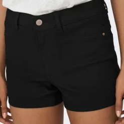 Short skinny taille haute poches arrières bouton uni Femme JDY