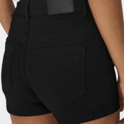 Short skinny taille haute poches arrières bouton uni Femme JDY