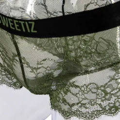 Shorty en dentelle bande élastique logo sexy Femme SWEETIZ