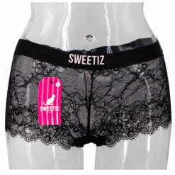 Shorty en dentelle bande élastique logo sexy Femme SWEETIZ