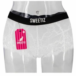 Shorty en dentelle bande élastique logo sexy Femme SWEETIZ