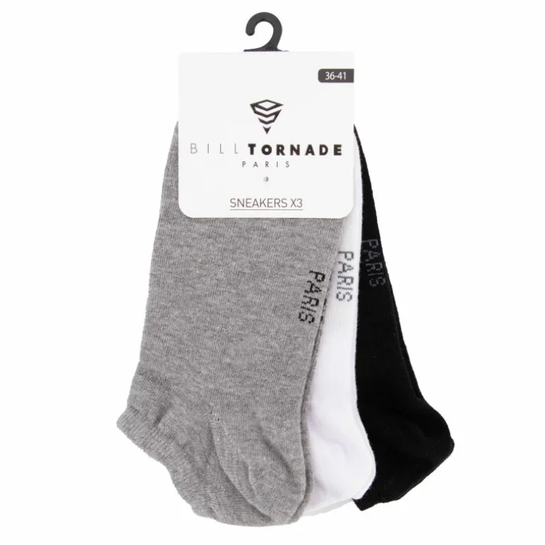 Socquettes sneakers lot x3 homme Homme BILL TORNADE